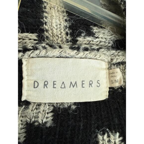 Dreamers Open Front Cotton Blend Tribal Geo Cardigan Moody | S/M - Picture 3 of 11